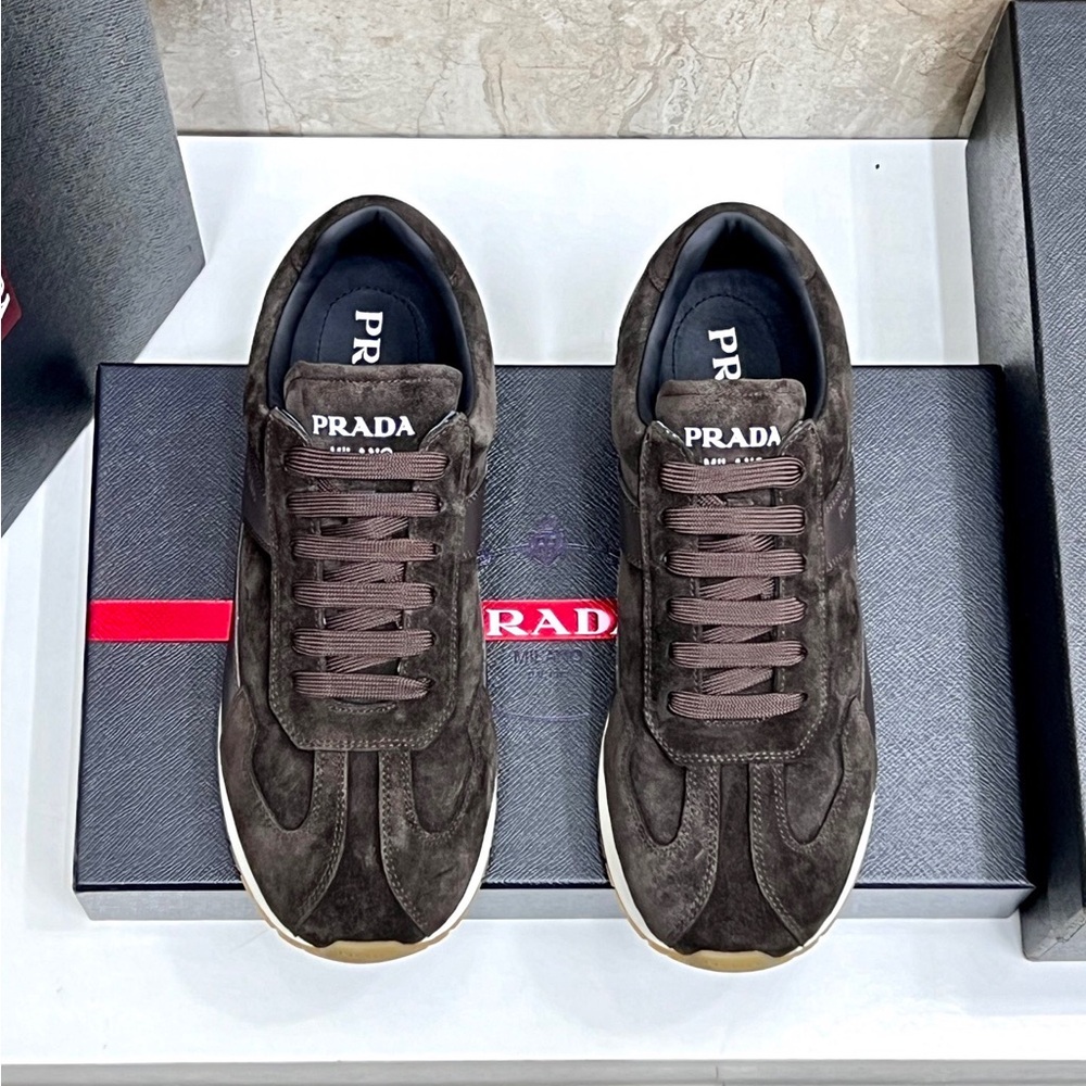 Prada MBrown Suede Sneakers